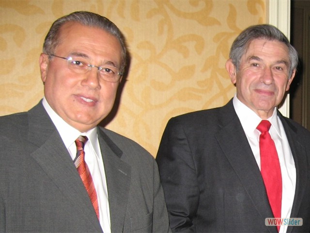 ALF board member Abdo Sabban with World Bank President Paul Wolfowitz