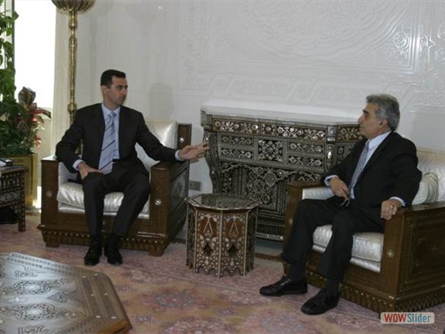 Dr Chahine with President Bashar Al Assad