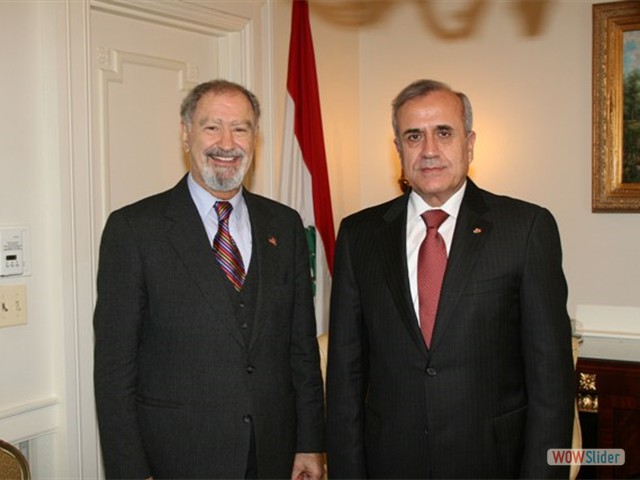 Ambassador Sam Zakhem with President Michel Sleiman