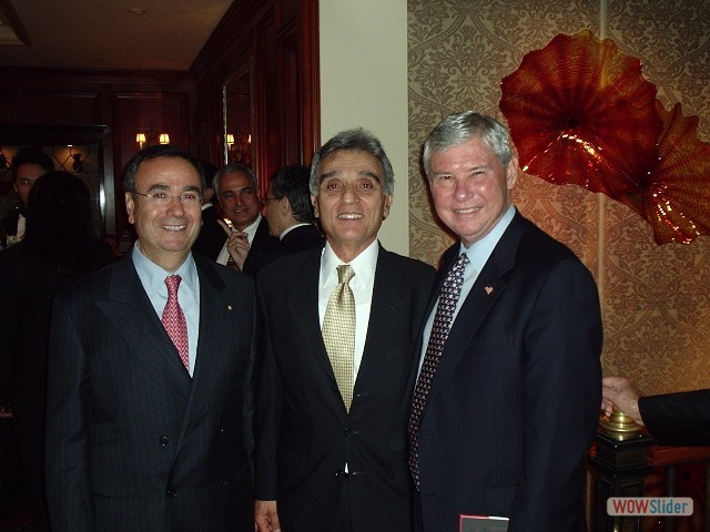 Dr El Hage, Dr Chahine with Senator Bob Graham