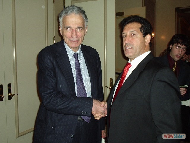 Mr Moustafa Nasser with Ralph Nader