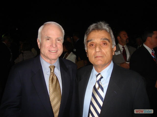Dr Robert Chahine with republican presdential candidate John McCain