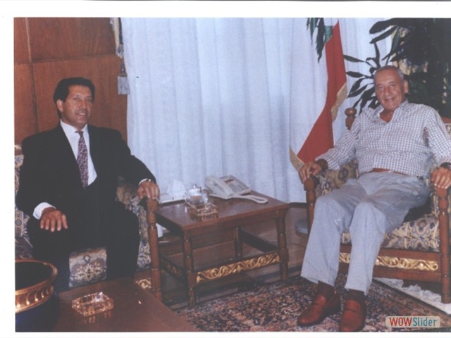 Mr Moustafa Nasser with Speaker Nabih Berri