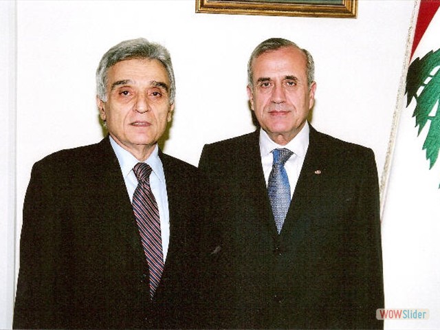 Dr Robert Chahine with President Michel Suleiman