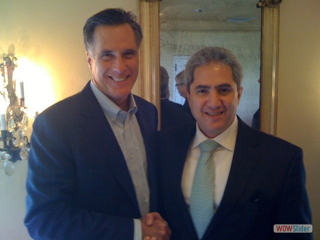Mr Tony Mahfoud with Republican Presidential nominee Gov. Mitt Romney
