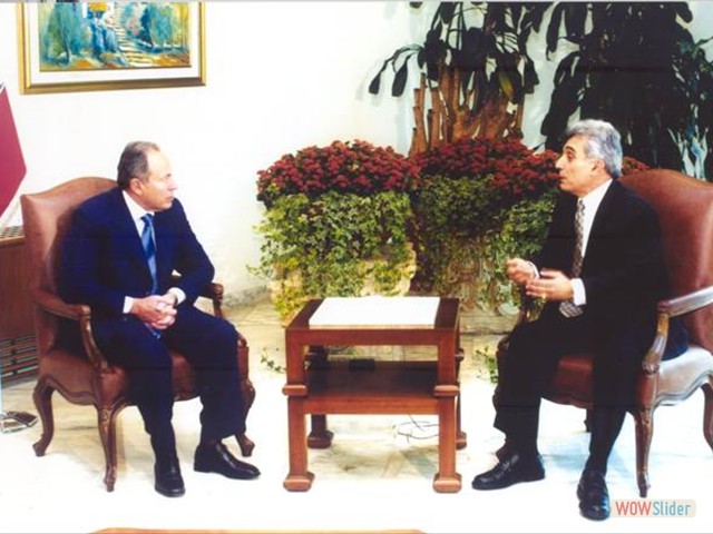 ALF Pres. with Pres.Emile Lahoud in Baabda-March 2004