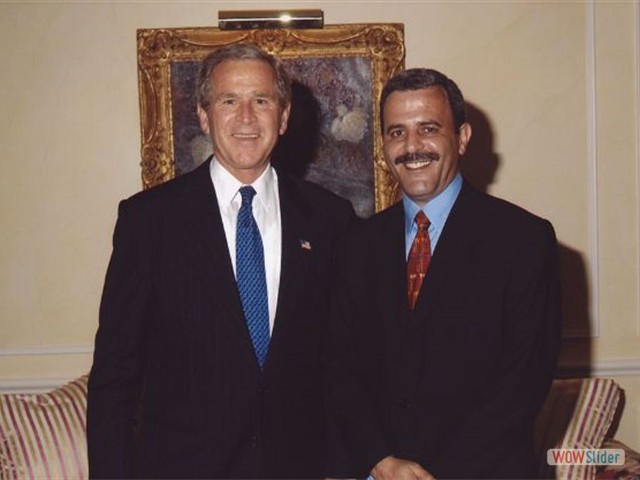 Mr Gabriel Issa with President George W Bush