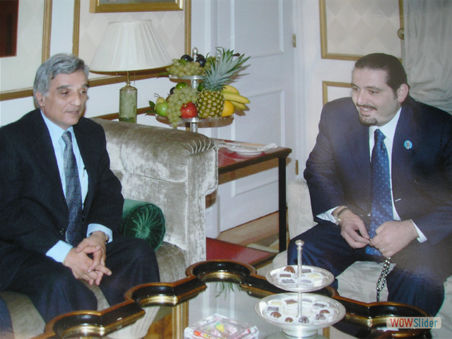 Dr Chahine with Sheikh Saad Hariri